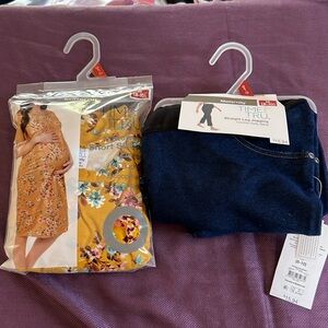 Straight leg jeggin and dress